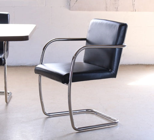 AC100 Mitchell Gold Hugo Arm Chair in Black Leather