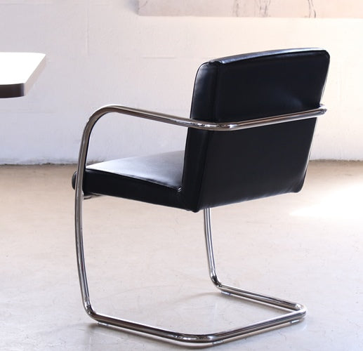 AC100 Mitchell Gold Hugo Arm Chair in Black Leather