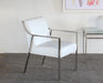 AC183 Valentine Arm Chair in White Leather 