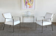 AC183 Valentine Arm Chair in White Leather 