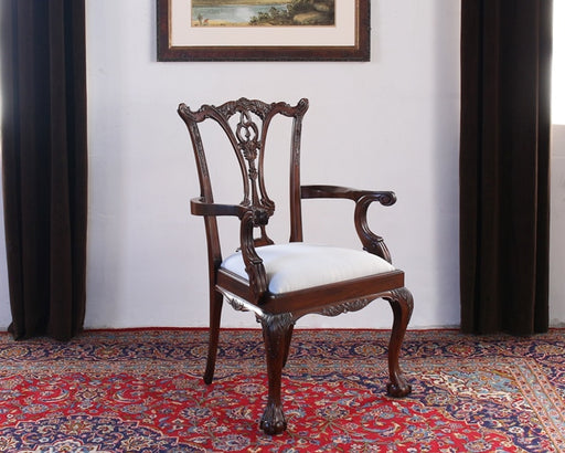 AC189 Ball and Claw Foot Mahogany Dining Room Arm Chair