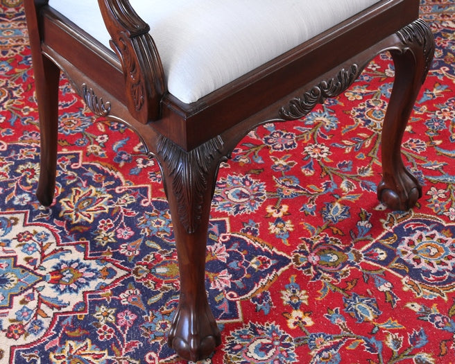 AC189 Ball and Claw Foot Mahogany Dining Room Arm Chair