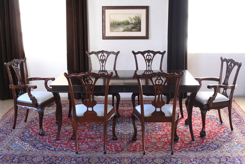 AC189 Ball and Claw Foot Mahogany Dining Room Arm Chair