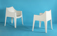 AC197 Molded Plastic Stacking Arm Chair in Linen