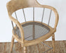 AC198 Wood Spindle Back Chair with Iron Spindles and Metal Seat