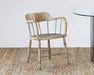 AC198 Wood Spindle Back Chair with Iron Spindles and Metal Seat