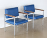 AC214 - Blue Vinyl Waiting Room Chair