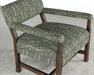 AC218 - Soho Evergreen Arm Chair In Pecan Finish