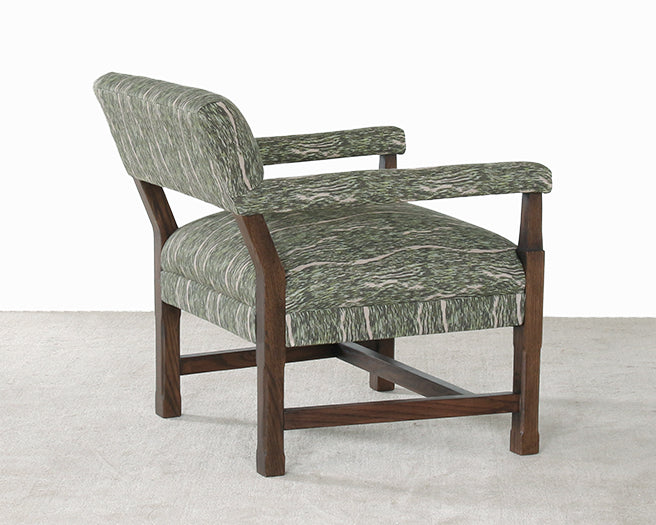 AC218 - Soho Evergreen Arm Chair In Pecan Finish