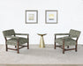 AC218 - Soho Evergreen Arm Chair In Pecan Finish