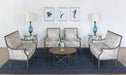 AC220 - French Style Floral Print Linen Armchair