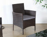 AC247 - Dark Wicker Armchair With Medium Grey Cushion 