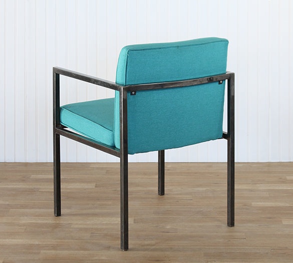 Turquoise Blue Fabric Arm Chair