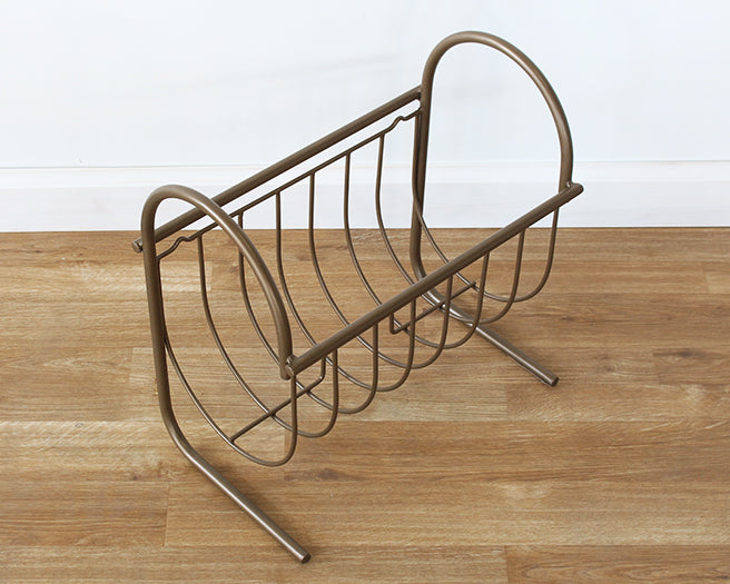 Antique Brass Magazine Rack