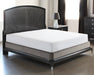 BED71 Black Maple King Bed with Metal Inlay