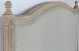 BED84 - Washed Elm Bed With Upholstered Headboard