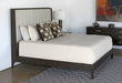 BED86 - Sable Brown King Bed With Channel Back Upholstery