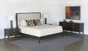 BED86 - Sable Brown King Bed With Channel Back Upholstery