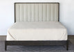 BED86 - Sable Brown King Bed With Channel Back Upholstery