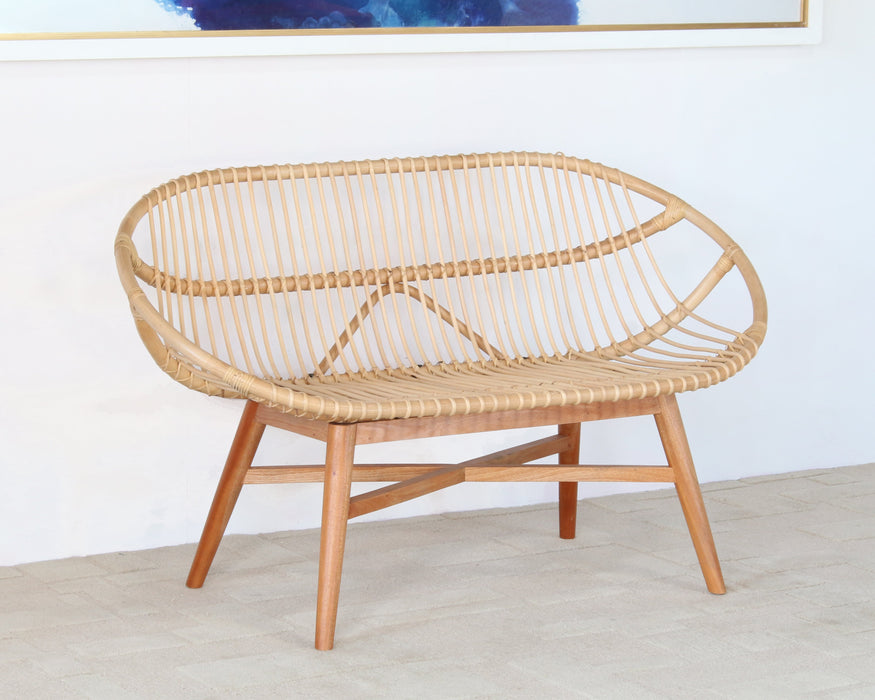 BH104 - Woven Natural Rattan Bench