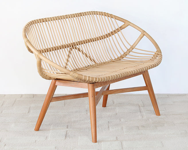 BH104 - Woven Natural Rattan Bench