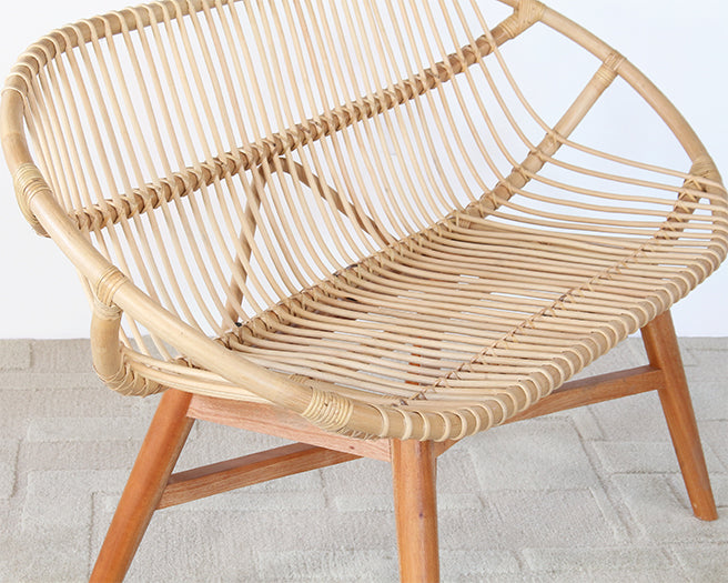 BH104 - Woven Natural Rattan Bench