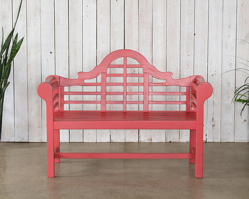 BH106 - Red Lutyens Style Garden Bench 