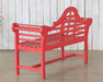 BH106 - Red Lutyens Style Garden Bench 