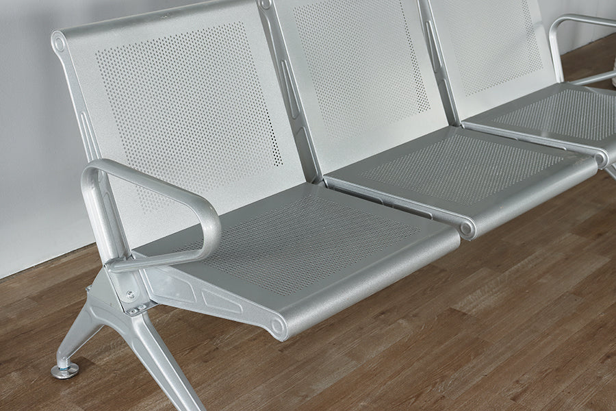 Perforated Stainless Steel Waiting Room Bench