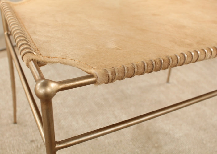 Steel and Hide Bench