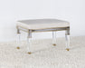 BH99 Acrylic and Nickel Vanity Bench With Cream Upholstery