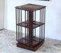 BK53 Mahogany Revolving Bookcase with Inlaid Top