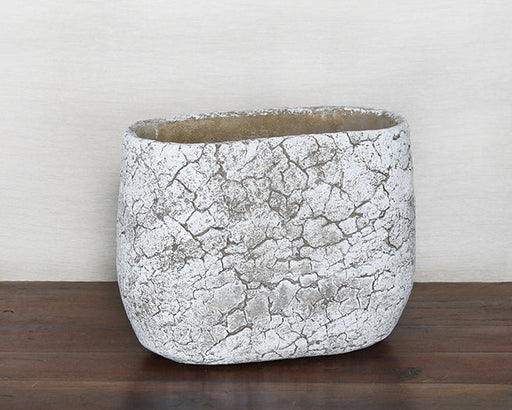 BOWL54 - Large Off White Cement Pot