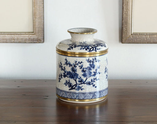 BOX22 Blue And White Blossom Tissue Box