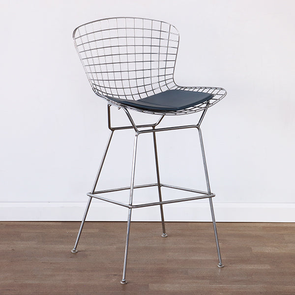 Bertoia Style Chrome Wire Bar Stool