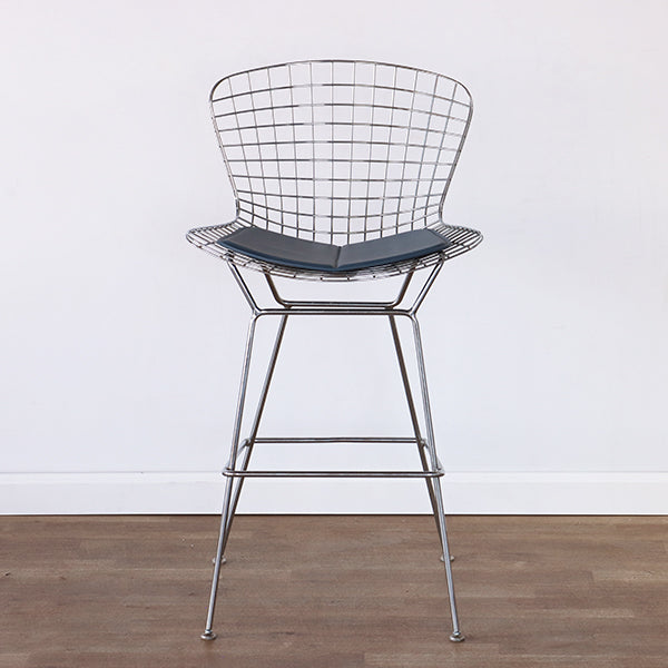 Bertoia Style Chrome Wire Bar Stool