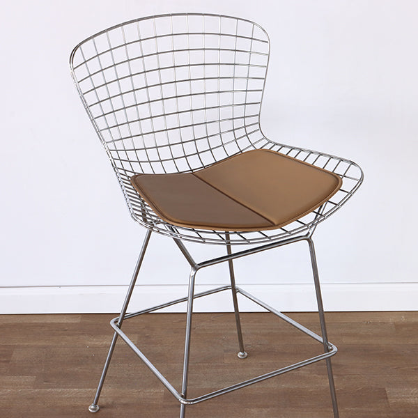Bertoia Style Chrome Wire Bar Stool