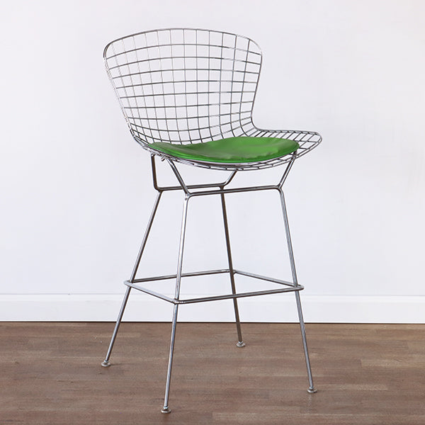 Bertoia Style Chrome Wire Bar Stool