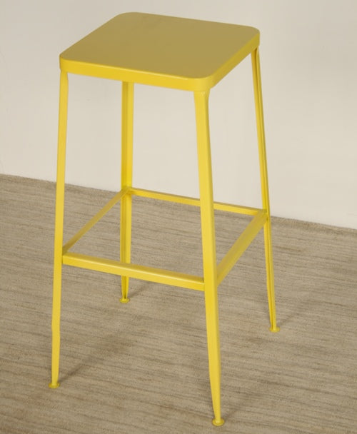 Yellow Square Bar Stool