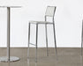 BS61 - Polished Chrome Bar Stool in White 