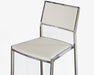 BS61 - Polished Chrome Bar Stool in White 
