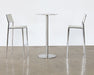 BS61 - Polished Chrome Bar Stool in White 