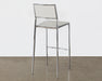 BS61 - Polished Chrome Bar Stool in White 