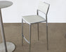 BS61 - Polished Chrome Bar Stool in White 
