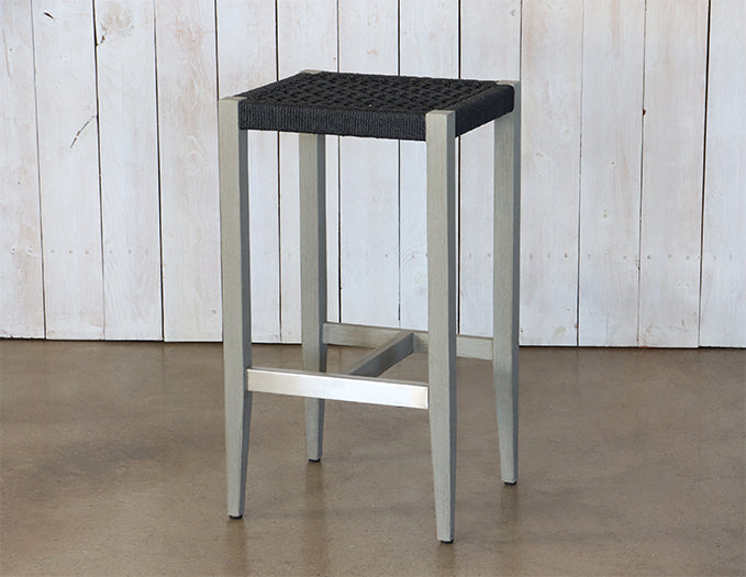 Grey Teak Outdoor Bar Stool