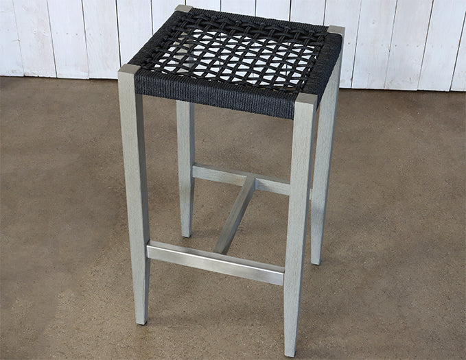 Grey Teak Outdoor Bar Stool