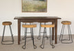BT06 Rustic Bar Table with BS03 Rustic Bar Stools