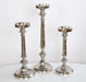 CAN58 Large Nickel Finish Pillar Candle Holder
