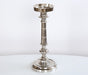 CAN56 Small Nickel Finish Pillar Candle Holder