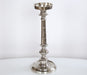 CAN57 Medium Nickel Finish Pillar Candle Holder 